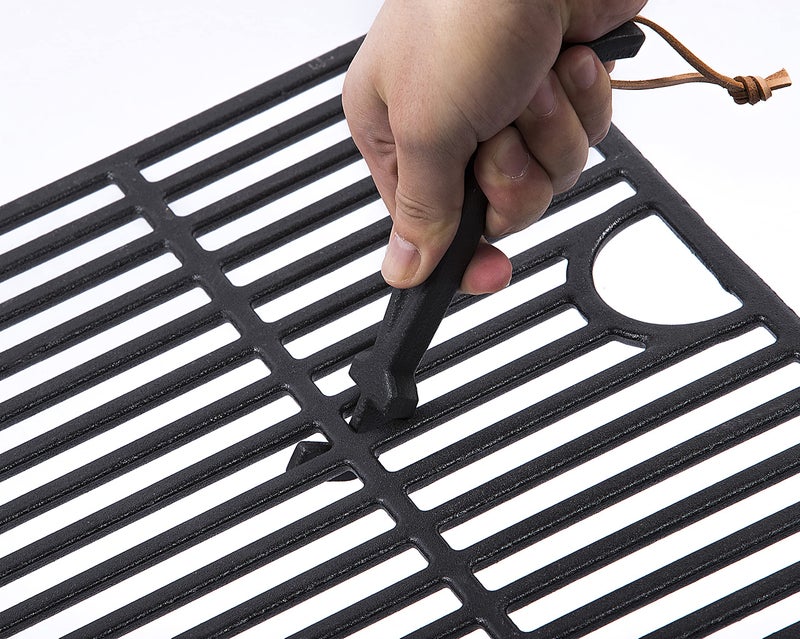 DELSbbq Cast Iron Barbecue Universal Grill Grid Lifter, 8 inch Long hot Surfaces handling Lifter Gripper for Most Charcoal Grills and Gas Grills - Image 5